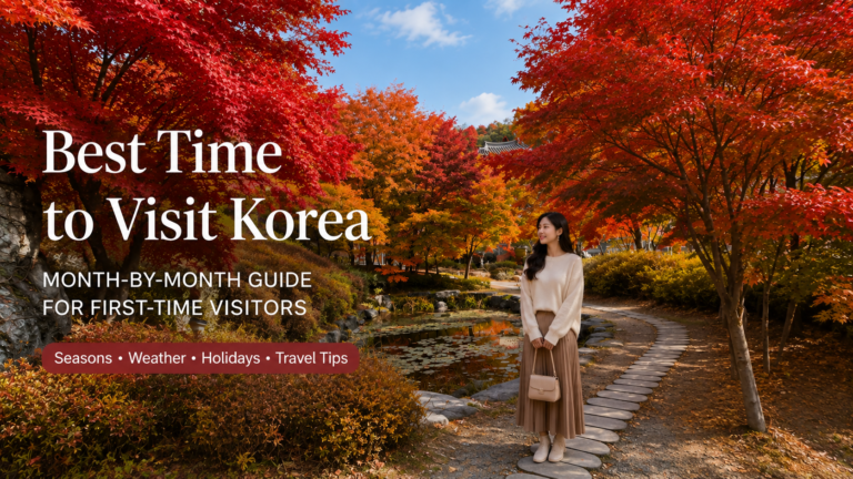 Colorful autumn foliage in Korea during one of the best seasons to visit