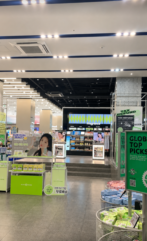 Popular skincare products and current rankings at Olive Young Korea